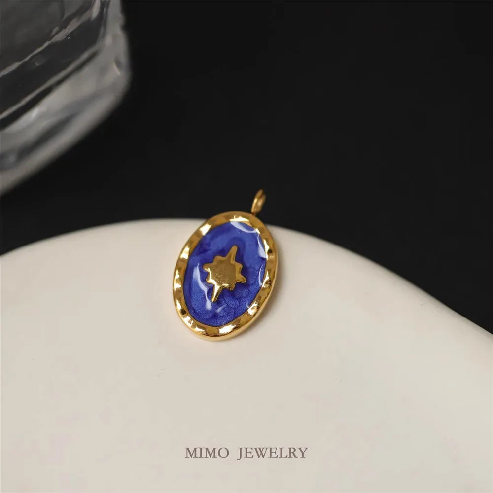 19 Different Styles Titanium Steel Plated 18k Gold DIY Jewelry Bracelet Handmade Sweater Chain Charm Pendant Accessories