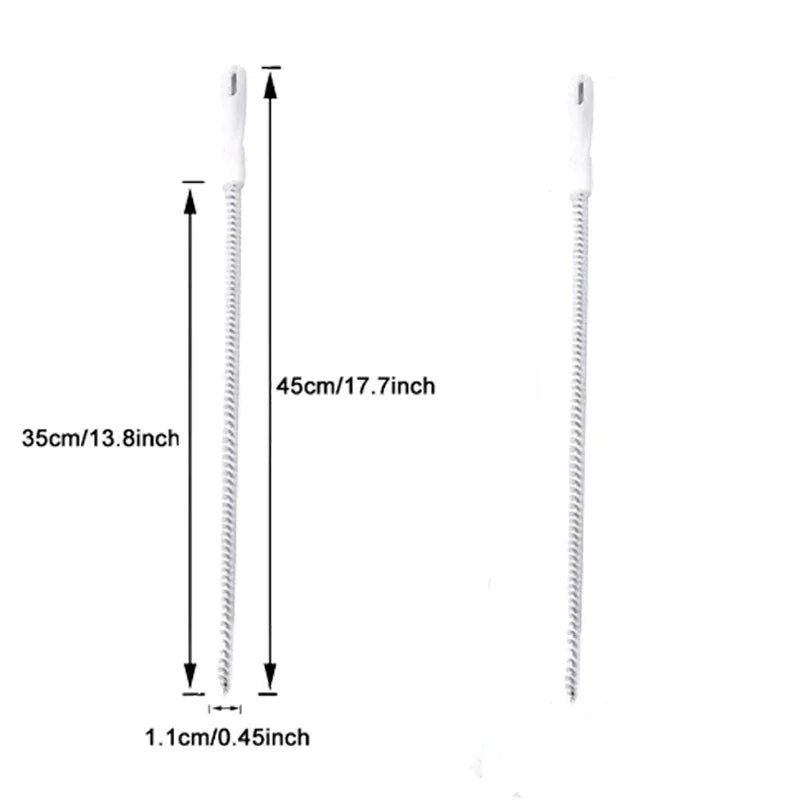 Pipe Dredging Brush Bathroom Hair Sewer Sink Cleaning Brush Drain Cleaner Flexible Cleaner Kitchen Clog Plug Hole Remover Tool