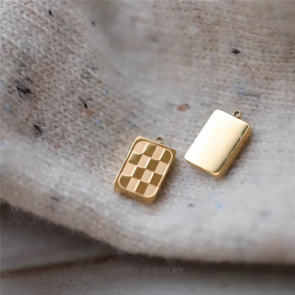 19 Different Styles Titanium Steel Plated 18k Gold DIY Jewelry Bracelet Handmade Sweater Chain Charm Pendant Accessories