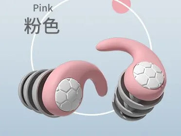 1 Pair of Soft Silicone Earplugs with Noise Cancellation, Waterproof, Comfortable To Wear, Suitable for Sleeping and Swimming