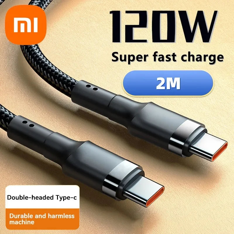 Xiaomi 120W Fast Charger PD Quick Charging High Quality USB C TO USB Type C Cable For iPhone 15 Plus Pro Max Samsung S24