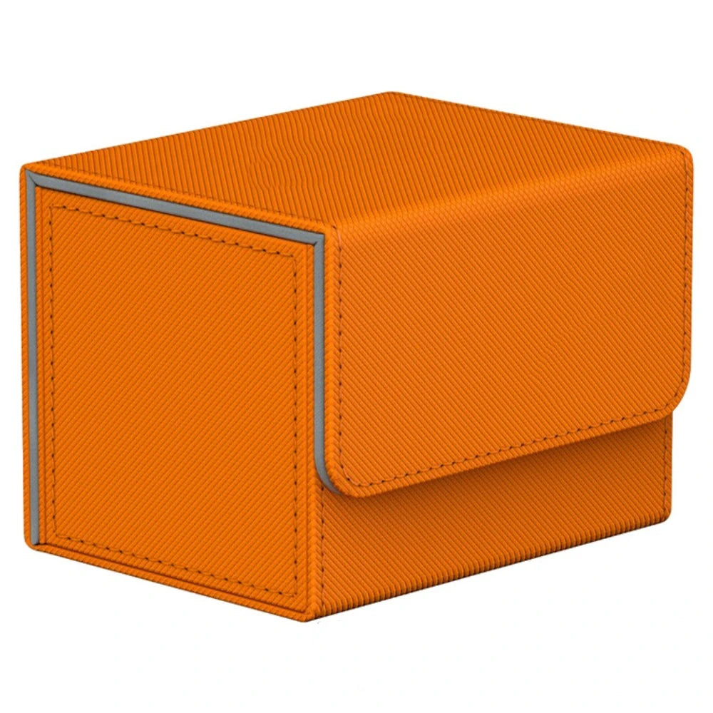 100+ Cards Deck Box Flip Side Inserted Type Leather Card Collection Box, Planet Card Storage Box, Game Peripheral Card Box, Wanz