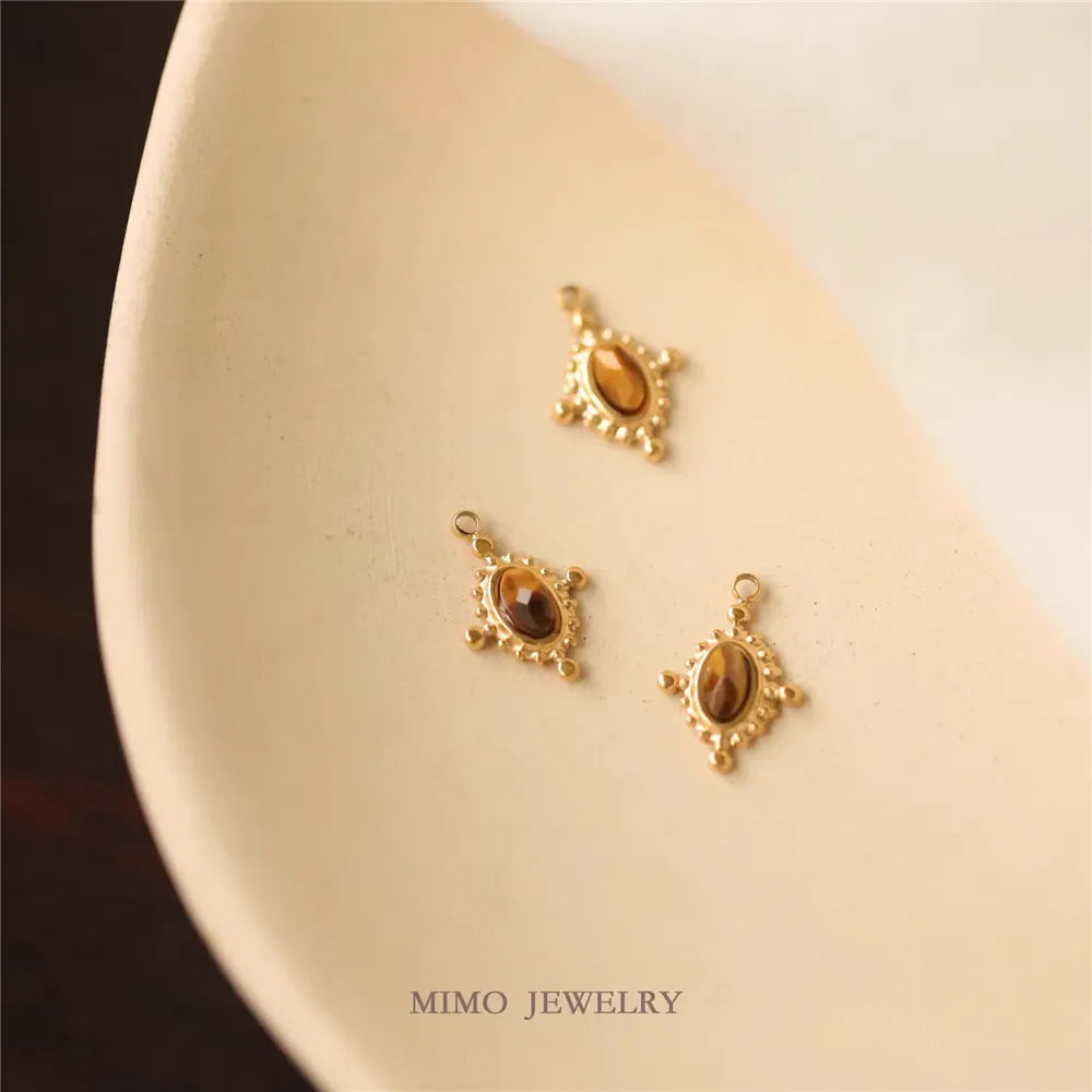 19 Different Styles Titanium Steel Plated 18k Gold DIY Jewelry Bracelet Handmade Sweater Chain Charm Pendant Accessories