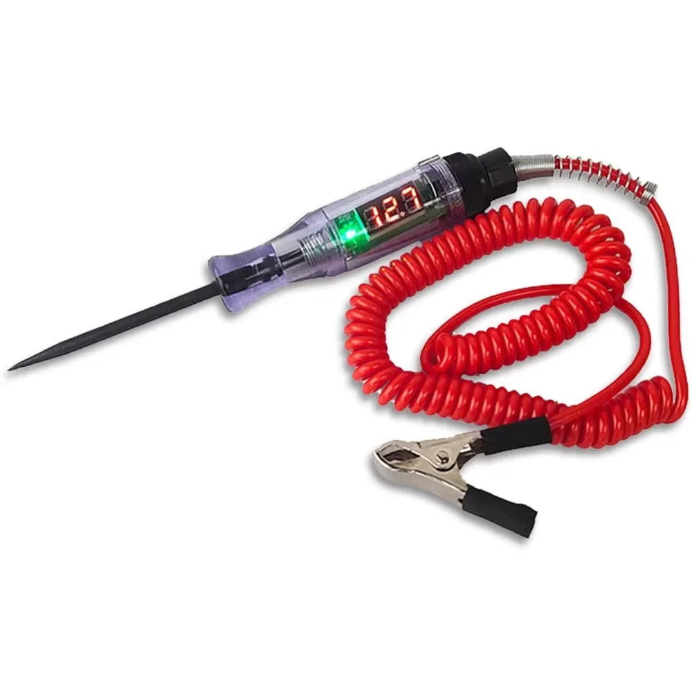QXNY Test Light Automotive Circuit Tester 5V 12V 24V 36V 48V 90V DC Digital LCD Display Prolong for Sedan,SUV,RV,Truck,Lawn