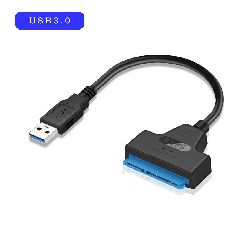 SATA to USB 3.0 / 2.0 Cable Up to 6 Gbps for 2.5 Inch External HDD SSD Hard Drive SATA 3 22 Pin Adapter USB 3.0 to Sata III Cord